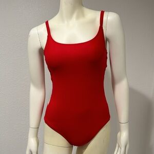 New Red Sexy Side Cut-Out One Piece Swimsuit